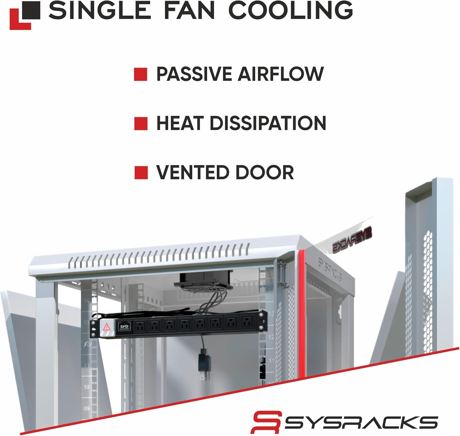 6U Wall Mount Server Rack Cabinet, 19' Locking Network Rack, 24' Deep, Glass Door, with Fan, PDU and Shelf