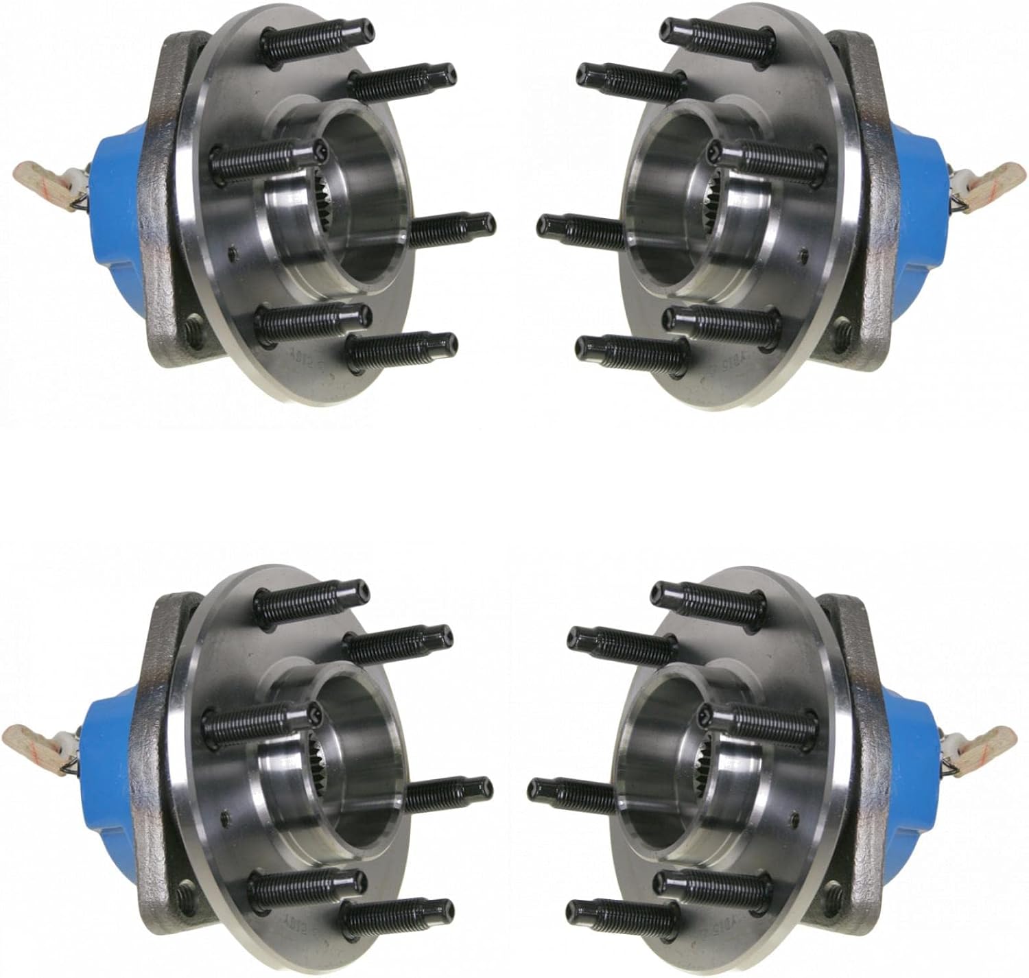 TRQ 2 Piece Wheel Bearing & Hub Assembly Set AWD with ABS Sensor Compatible with 2004-2009 Cadillac SRX