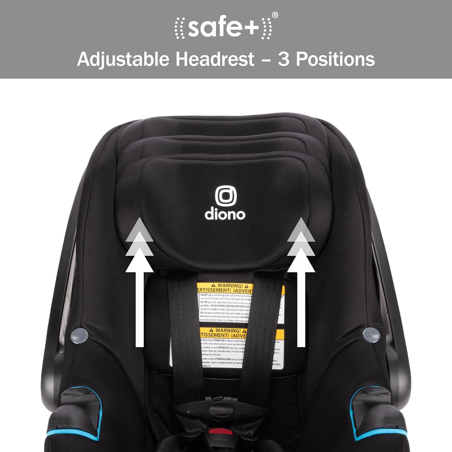 Diono LiteClik30 RXT SafePlus Infant Car Seat and Base, Rear-Facing for Infants 4-30lbs, SafePlus Engineering, with Infant Insert, UPF 50+ Sunshade (Black Storm)
