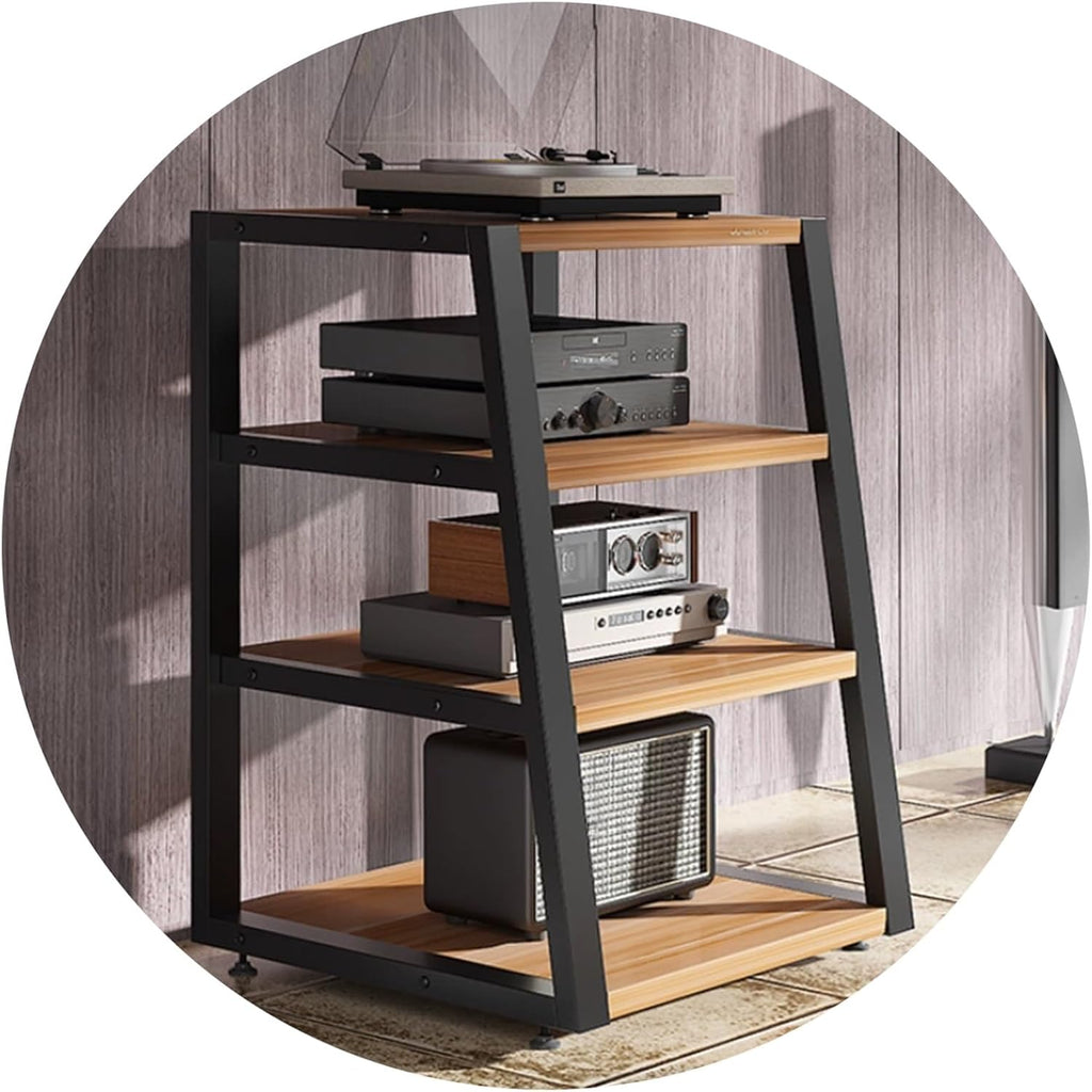 Audio Video Equipment Rack Cabinet HiFi Stand for Amplifier, Receiver Record Player Stand Media Storage Rack Home Theater, Office & Recording Studio Use(C,60 * 52 * 82cm(4Tier))