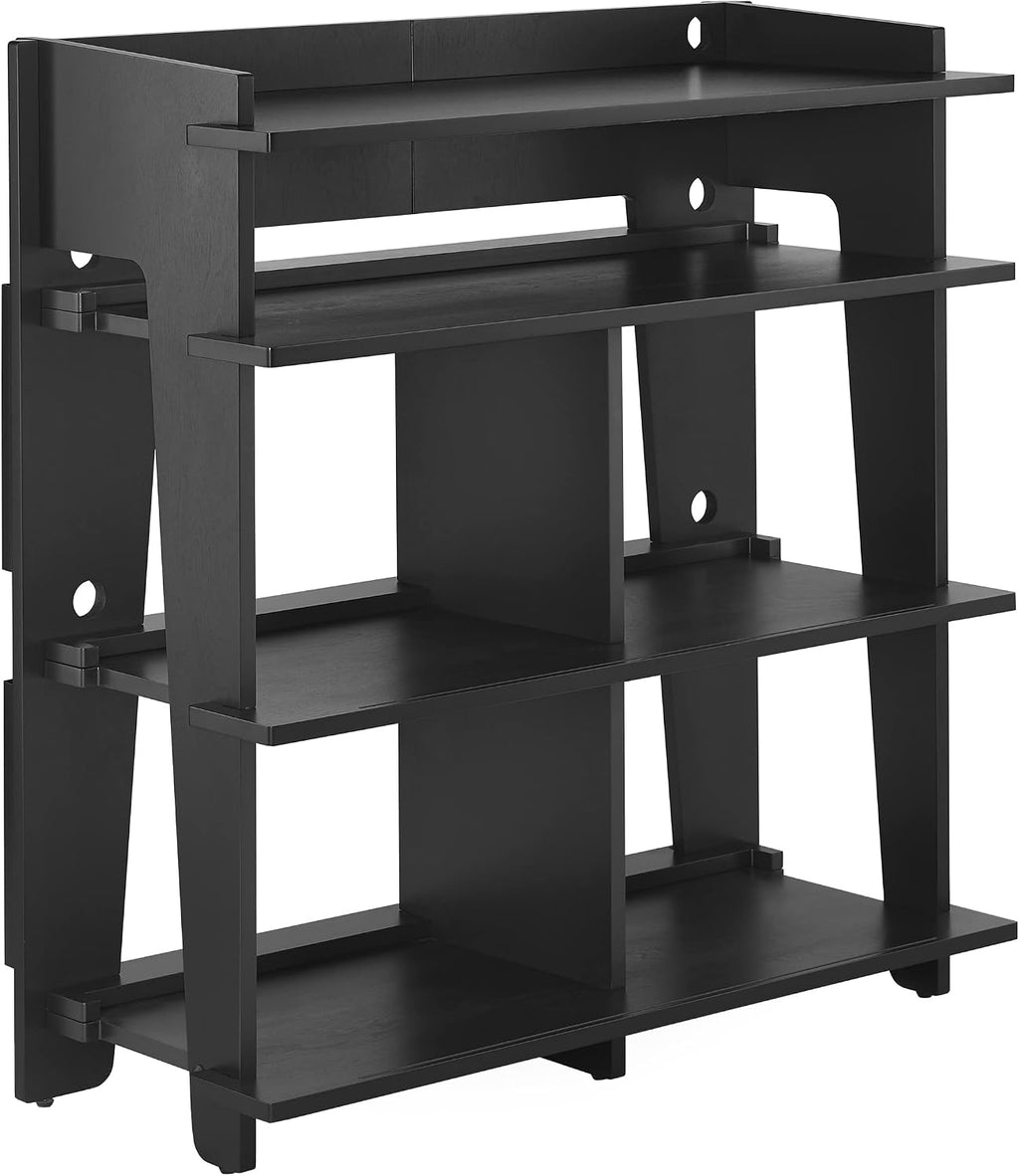 Crosley Furniture Soho Media Console, Record Player Stand with Vinyl Storage, Modern Home Organizer, Black