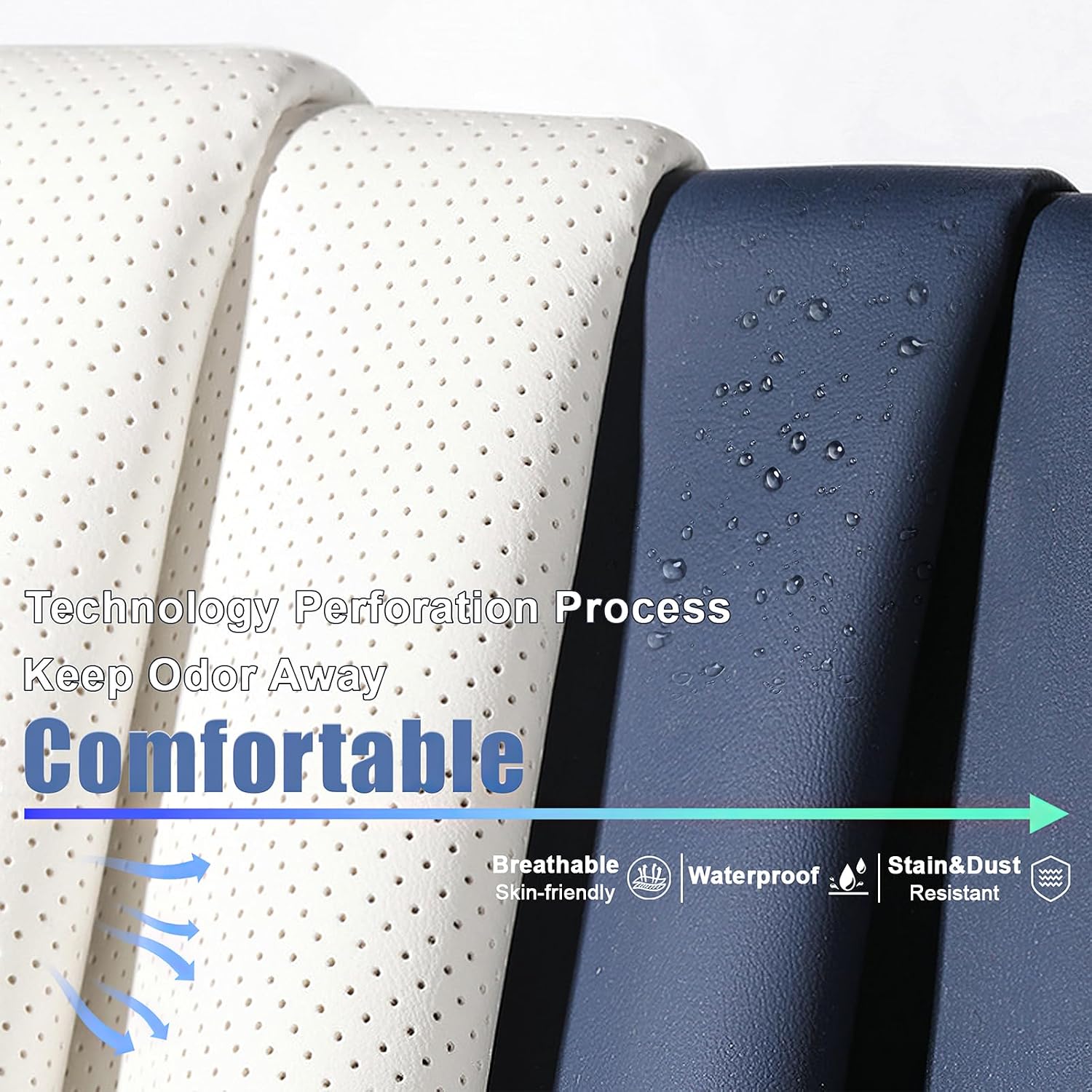2 Seat Covers for Subaru Outback 2000-2026 Breathable Car Seat Covers,Anti-Slip Waterproof Car Seat Protectors with Airbag,Automotive Vehicle Cushion with Storage Pockets (Standard,Blue)