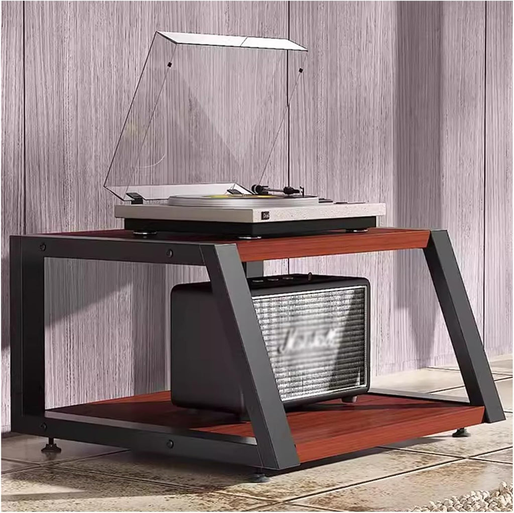 Audio Component Rack Tower Media Stereo Stand Equipment Shelves 2 3 4 Tier, Floor-Standing Video Game Organizer Cabinet Display Holder, for Recording Room/Class(Style a 2 Tier 35cm/13.8in)