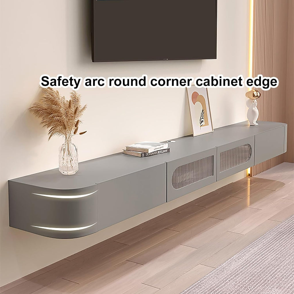 TV Stand for 32-70' TVs with Storage Cabinets, Audio Visual Media Equipment Console Solid Wood Storage Cabinet for Bedroom, Living Room, Hallway (Color : White, Size : L:160cm/63in)