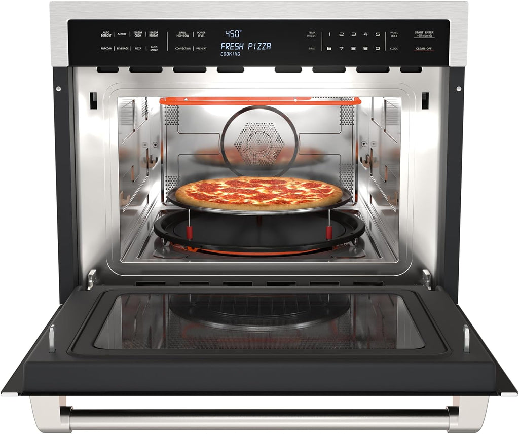 KoolMore Reserve 24 in. Built-In Microwave Convection Oven with Air Fry, 3-in-1 Combo, Sensor Cook, Soft-Close Door, 1.6 cu. ft. in Stainless Steel