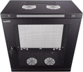 NavePoint 12U Server Cabinet Wall Mount Rack Enclosure with Perforated Door, Locking, Removable Side Panels – 12U Network Cabinet 13' Deep, 19 Inch Server Rack for IT and A/V Equipment