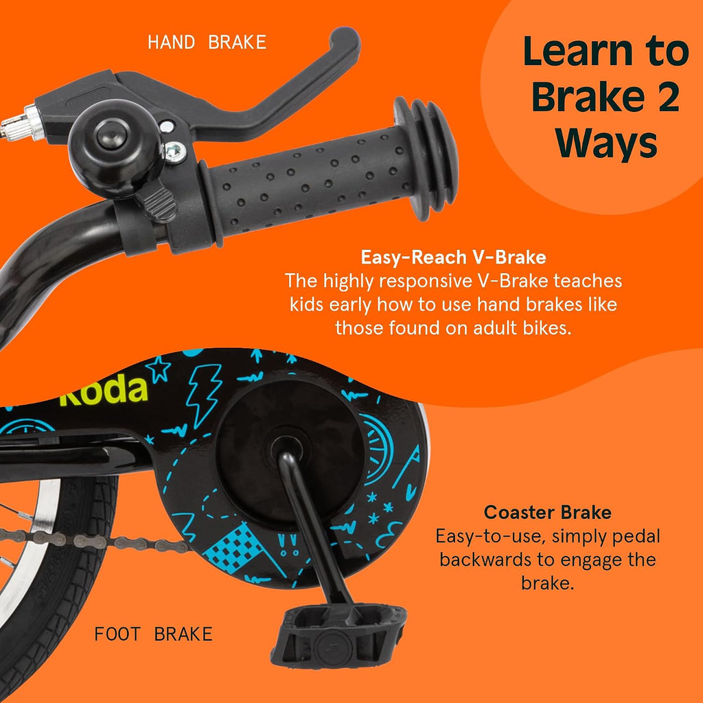 Retrospec Koda Plus Kids Bike for Boys & Girls Ages 4-6 Years - Children's Bicycle, Adjustable Seat & Handlebars