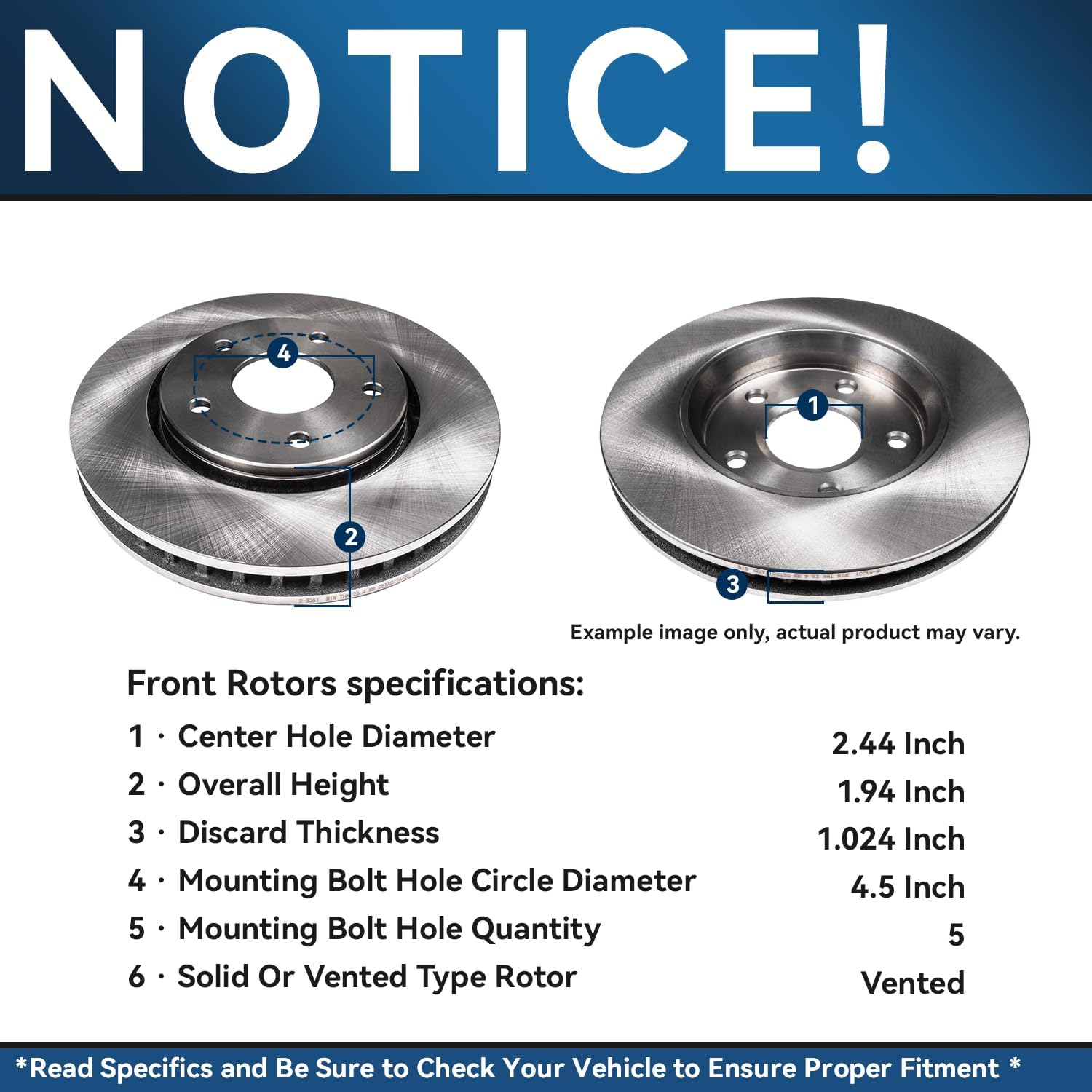 Detroit Axle - Brake Kit for 1997 1998 1999 Toyota Camry Solara Lexus ES300 Disc Brake Rotors Ceramic Brakes Pads Replacement : 10.83' inch Front and 10.59' inch Rear Rotors