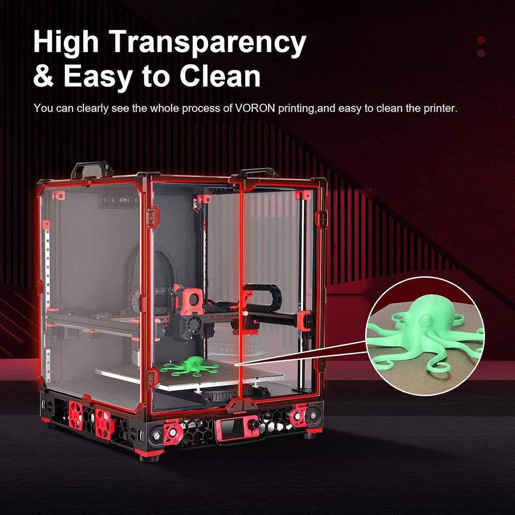 Full Set Panels Kit for Voron 2.4 3D Printer, Transparent PC Enclosure Panels Kit, Voron 2.4 Door/Window Panel Kit 3D Printer Accessories