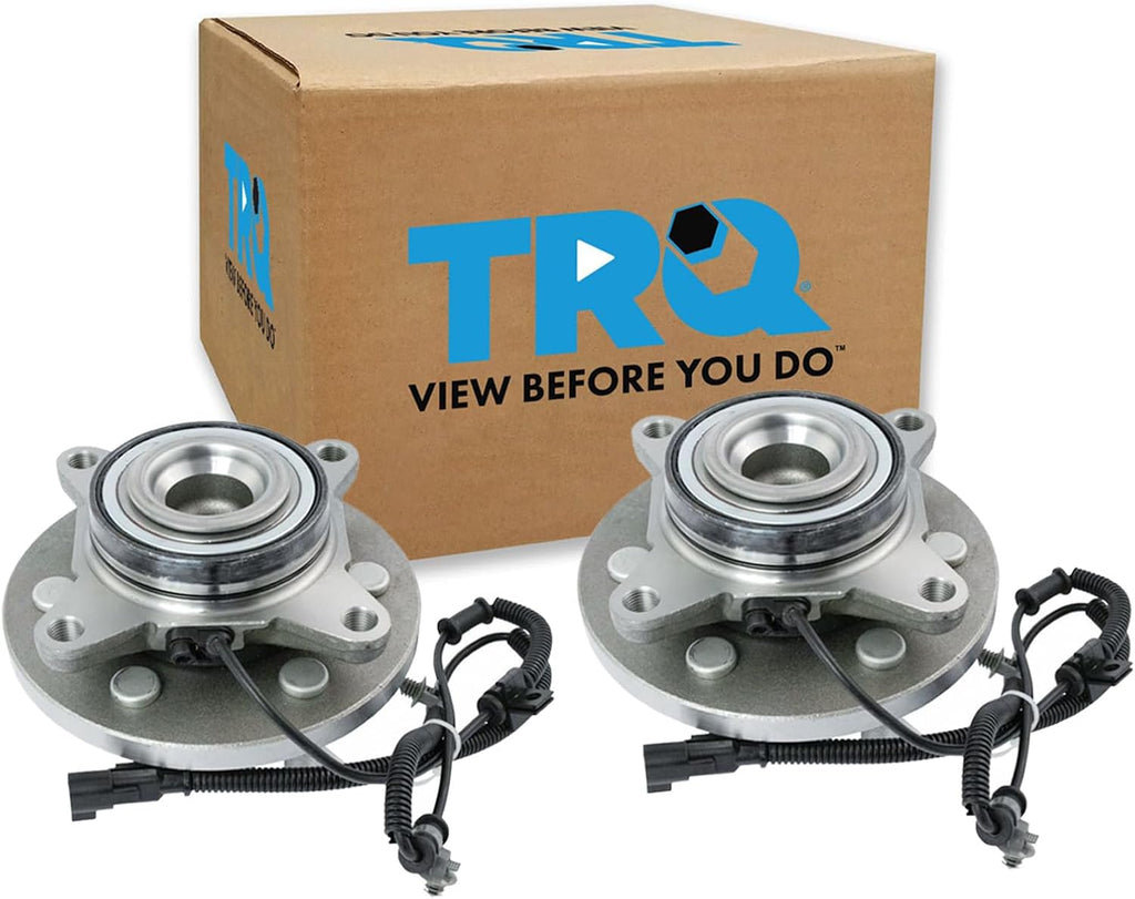 TRQ Front Driver and Passenger Side Wheel Bearing and Hub Assembly Set 2 Piece Compatible with 2015-2017 Ford Expedition Rear Wheel Drive 2015-2017 Lincoln Navigator Rear Wheel Drive