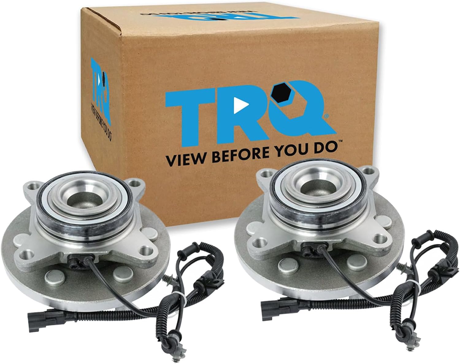 TRQ Front Driver and Passenger Side Wheel Bearing and Hub Assembly Set 2 Piece Compatible with 2015-2017 Ford Expedition Rear Wheel Drive 2015-2017 Lincoln Navigator Rear Wheel Drive