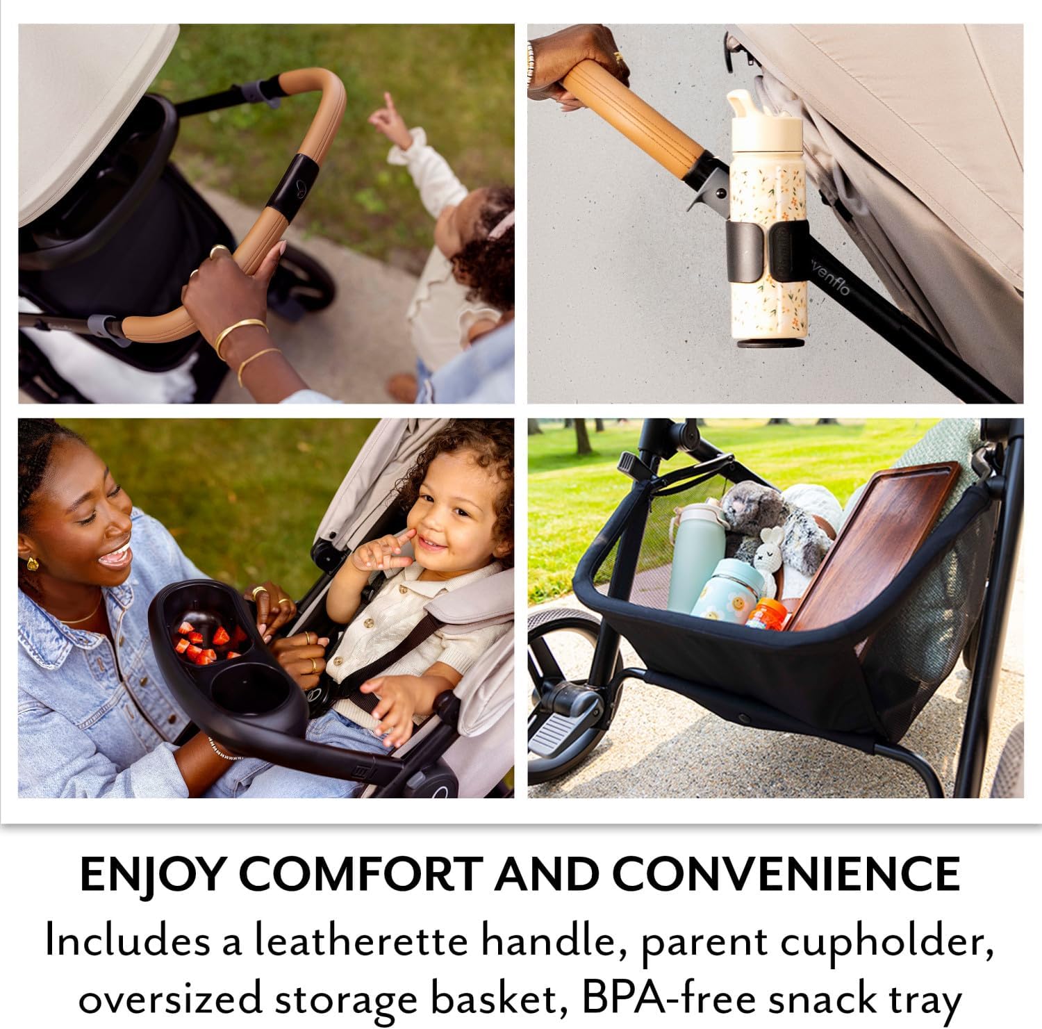 Evenflo Pivot NXT Travel System with LiteMax NXT Infant Car Seat (Latte Tan)