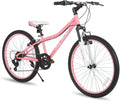 Hiland 20 24 Inch Mountain Bike for Kids Age 5 + Year Old, Front Suspension Fork Kids' Bicycles for Boys Girls Multiple Colors