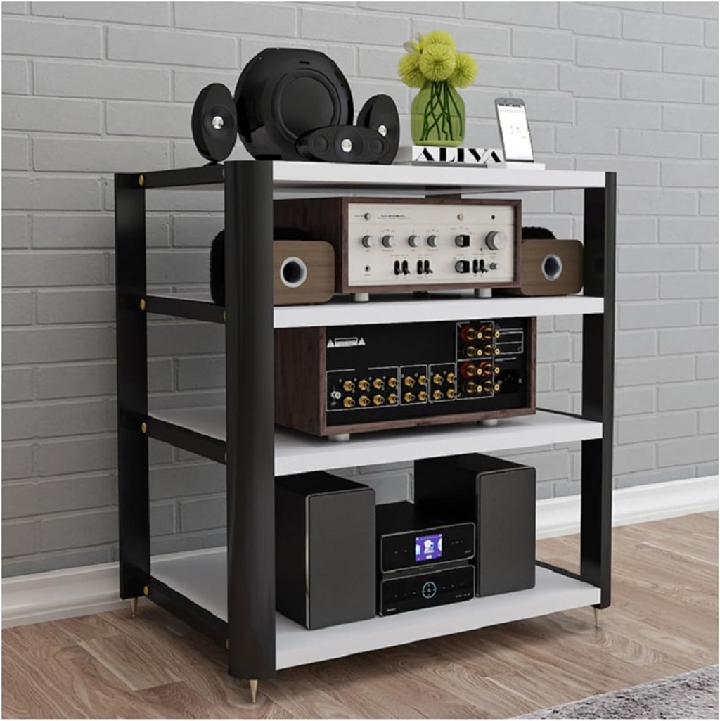 AV Media Stand,4-Tier Media Stand Audio/Video Rack,Floor-Standing Audio and Video Equipment Storage Rack,Suitable for Offices and Study Rooms (Color : Style 2)