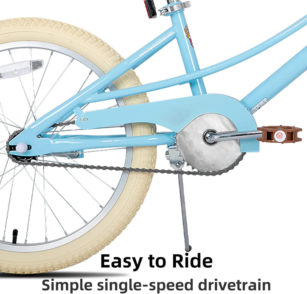 JOYSTAR Girls Bike for 2-12 Years Old Toddlers and Kids, 12' 14' 16' 18' 20' Retro Style Kids Bike with Training Wheels, 18 20 Inch Children Bicycle with Kickstand