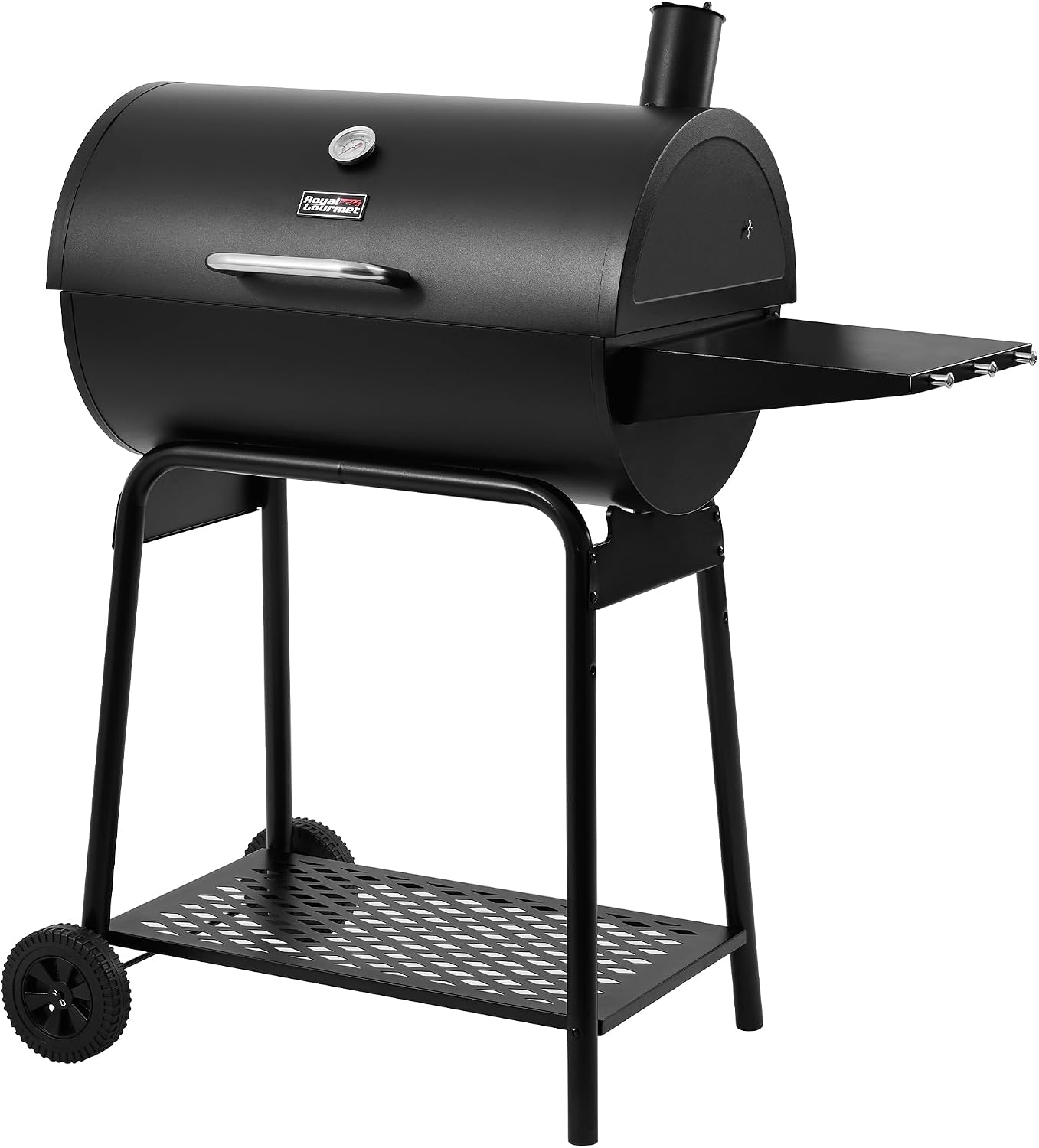 Royal Gourmet CC1830 28 Inch Barrel Charcoal Grill with Warming Rack, Outdoor BBQ Grill with 626 Sq. In. Grilling Space for Backyard, Patio and Parties, Black