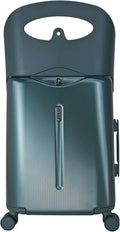MiaMily Kids Ride-On Carry-On Suitcase with Foldable Seat, Safety Belt, TSA Lock, 4 Double Spinner Wheels, Hard Shell Cabin Luggage, 43L, Forest Green