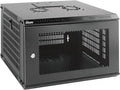 Tecmojo 6U Wall Mount Rack Network Cabinet for 19' IT Equipment,with Lockable Mesh Door and Side Panels,Cooling Fan,450mm Depth (Standard 6U/450mm Deep), Mesh/Black