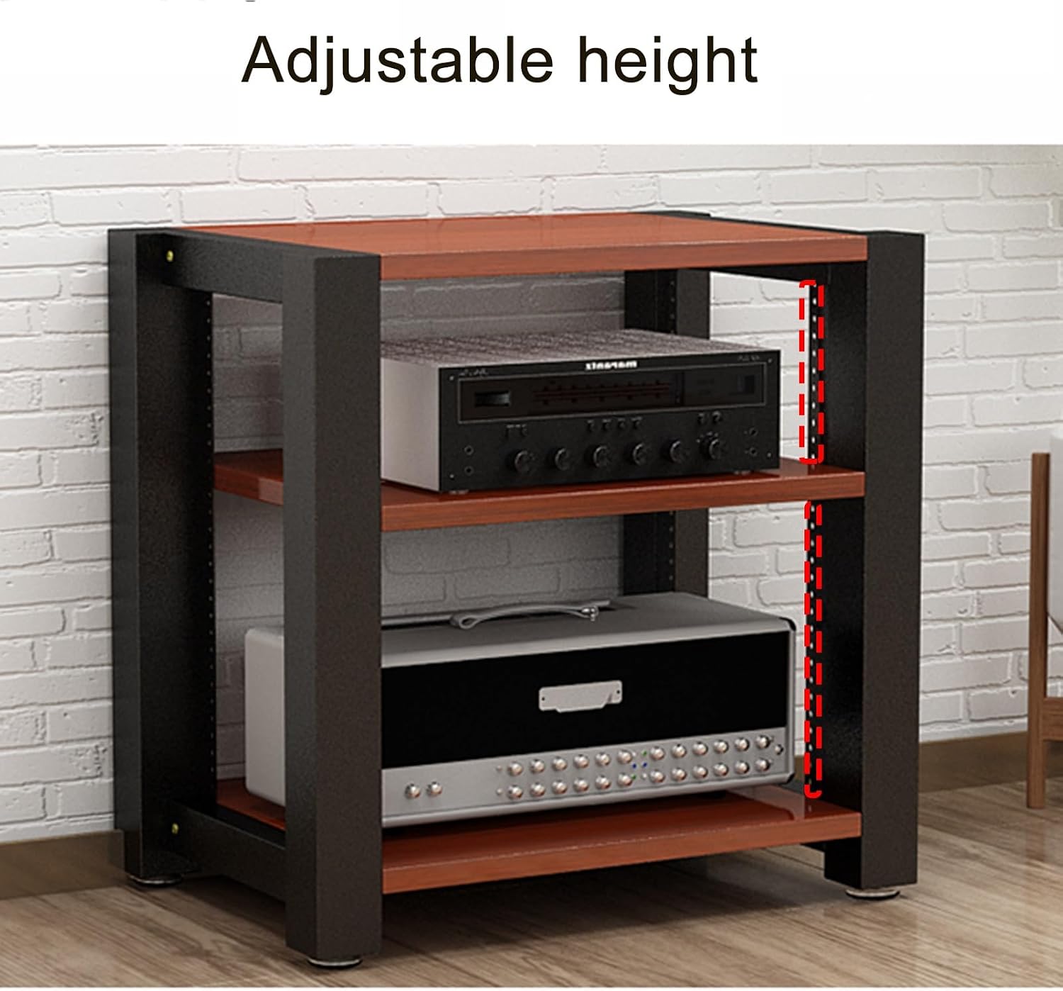 Corner Tv Stand with Ample Storage 5Tier Audio Rack Adjustable Shelves Media Console for Home Theater & Recording Roomwhite Av Cabinet for Tv & Stereo Equipment,White,5 Tier
