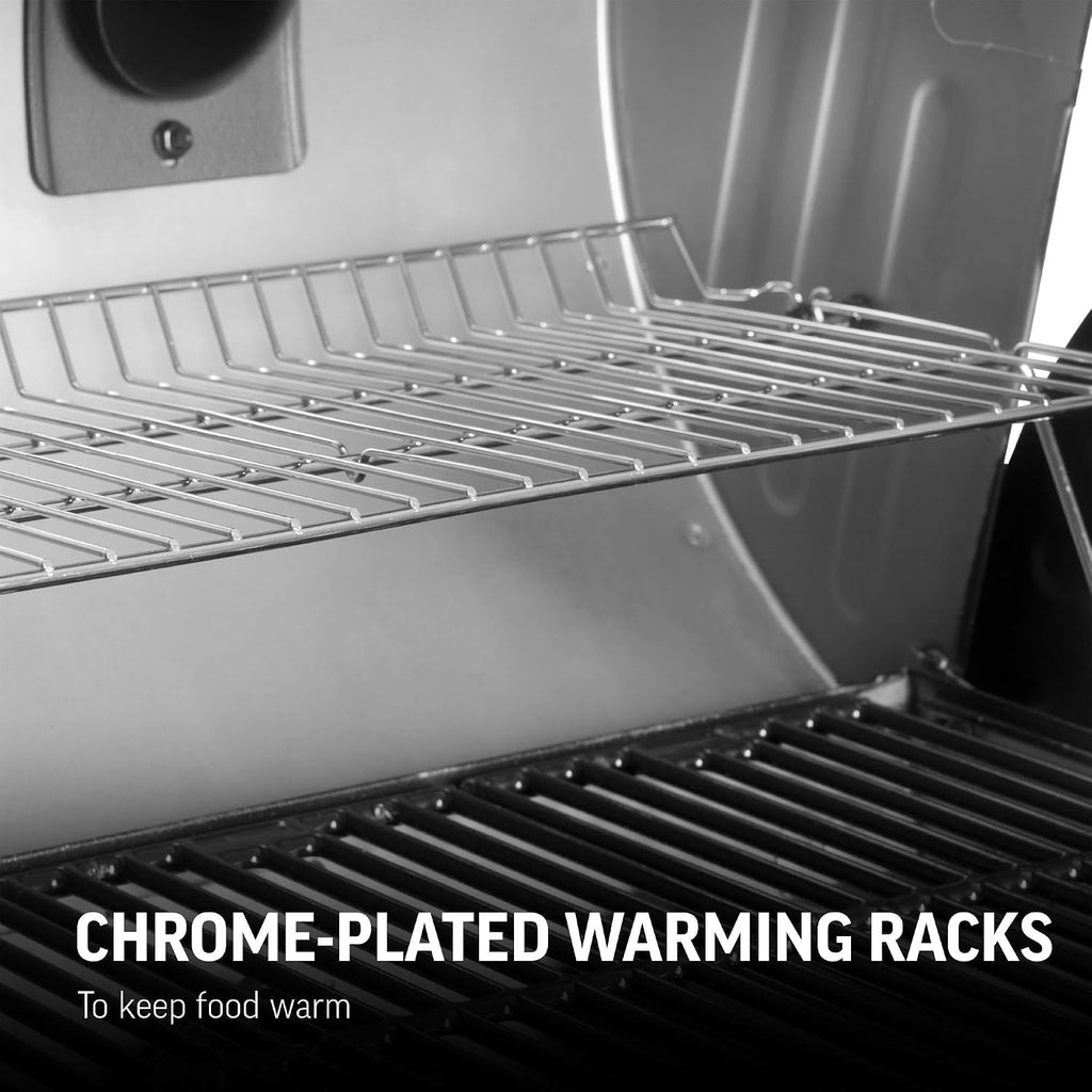 Char-Griller® Dual-Function 2-Burner 24,000 BTU Propane Gas and Charcoal Combination Grill and Smoker with 870 Cooking Square Inches in Black, Model E5030