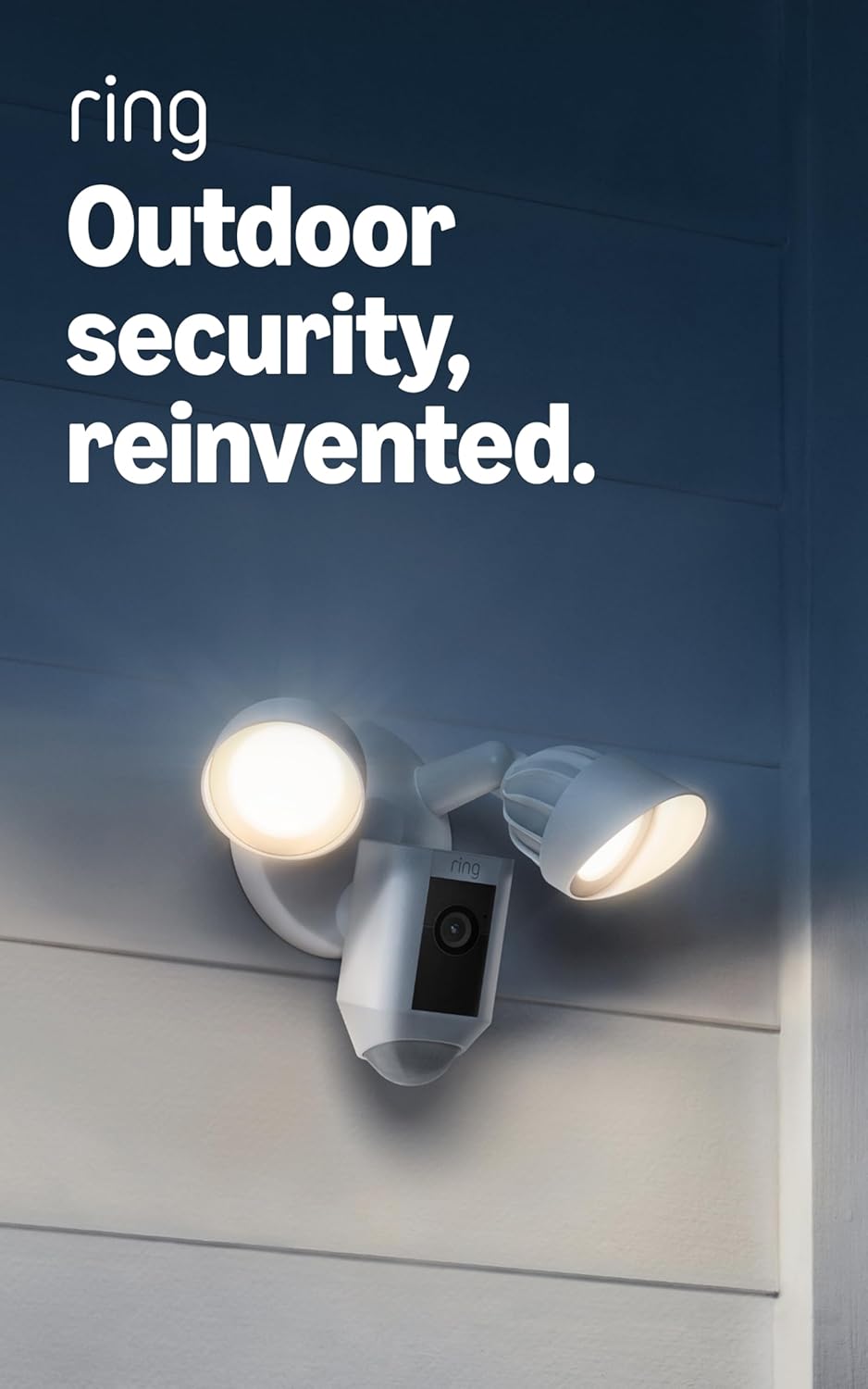 Ring Floodlight Cam Wired Plus (newest model), Outdoor home or business security with motion-activated 1080p HD video and floodlights, 2-pack, Black