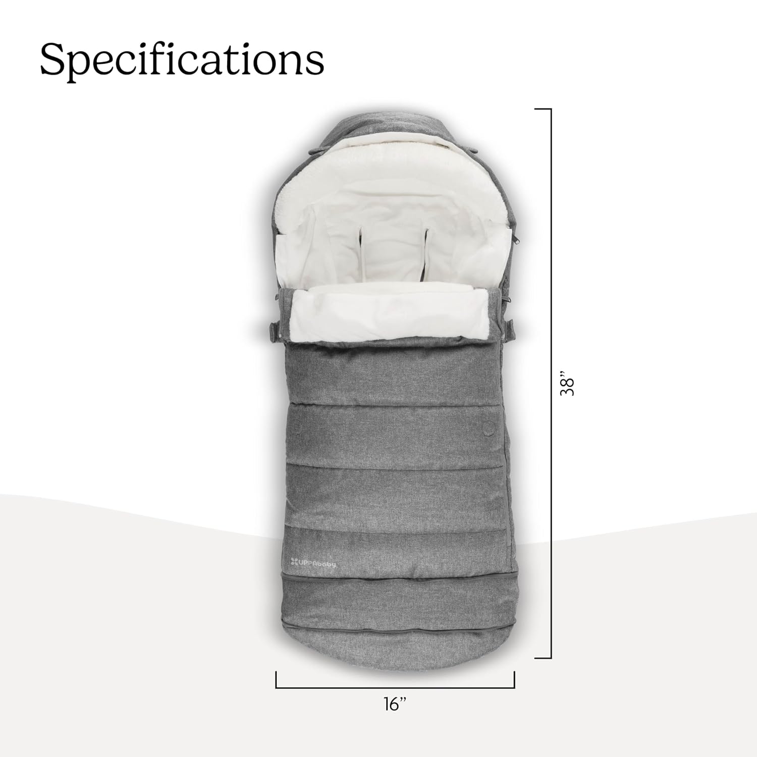 UPPAbaby CozyGanoosh 2-in-1 Seasonal Footmuff - Easily Attaches to UPPAbaby Strollers and RumbleSeat – Versatile, Ultra-Plush Zip-Out Liner for Cold Weather - Declan (Oat Mélange)