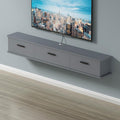 Wall Mounted TV Cabinet Floating TV Shelf Wall Shelf TV Stand Media TV Console TV Bracket Entertainment Center Storage Cabinet for Office Bedroom Living room Audio-visual Equipment Shelves Book Shelf