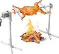 VEVOR Electric BBQ Rotisserie Grill Kit, 52 Inch 88 lbs Capacity, Automatic 38W Motor Height Adjustable Universal Roaster Stand, Stainless Steel Grilling Kit, Spit Rod with Heat Shield for Pig Lamb