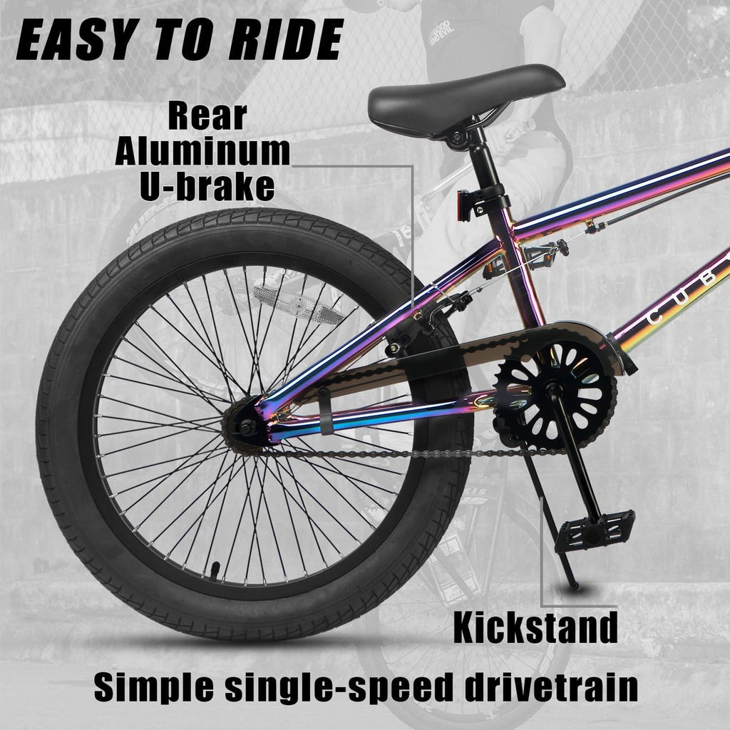 cubsala Freestyle BMX Bike, 18 20 Inch Kids Bicycle for 5-13 Years Old Kids and Beginner Level Rider, Multiple Colors