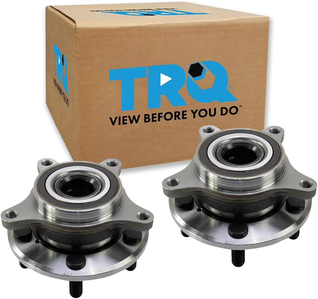 TRQ Front Left and Right Wheel Bearing and Hub Assembly Set 2 Piece Compatible with 2017-2021 Honda Civic Type R 2021 Civic Type R Limited Edition