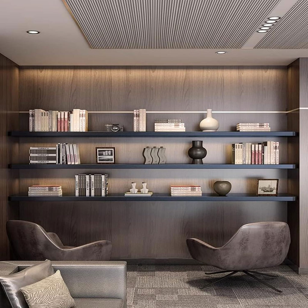 Wall Shelf Wall mounted TV Cabinet Floating Shelf TV Console Audio-visual Equipment Shelves Set-top box WiFi Router CD DVD Media Storage Shelf Book Shelf TV Bracket TV Stands TV Board Black Home Décor