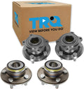 TRQ 2 Piece Front Rear Wheel Bearing & Hub Assembly Set Compatible with 2005-2009 Chrysler 300 2006-2009 Dodge Charger 2005-2008 Magnum