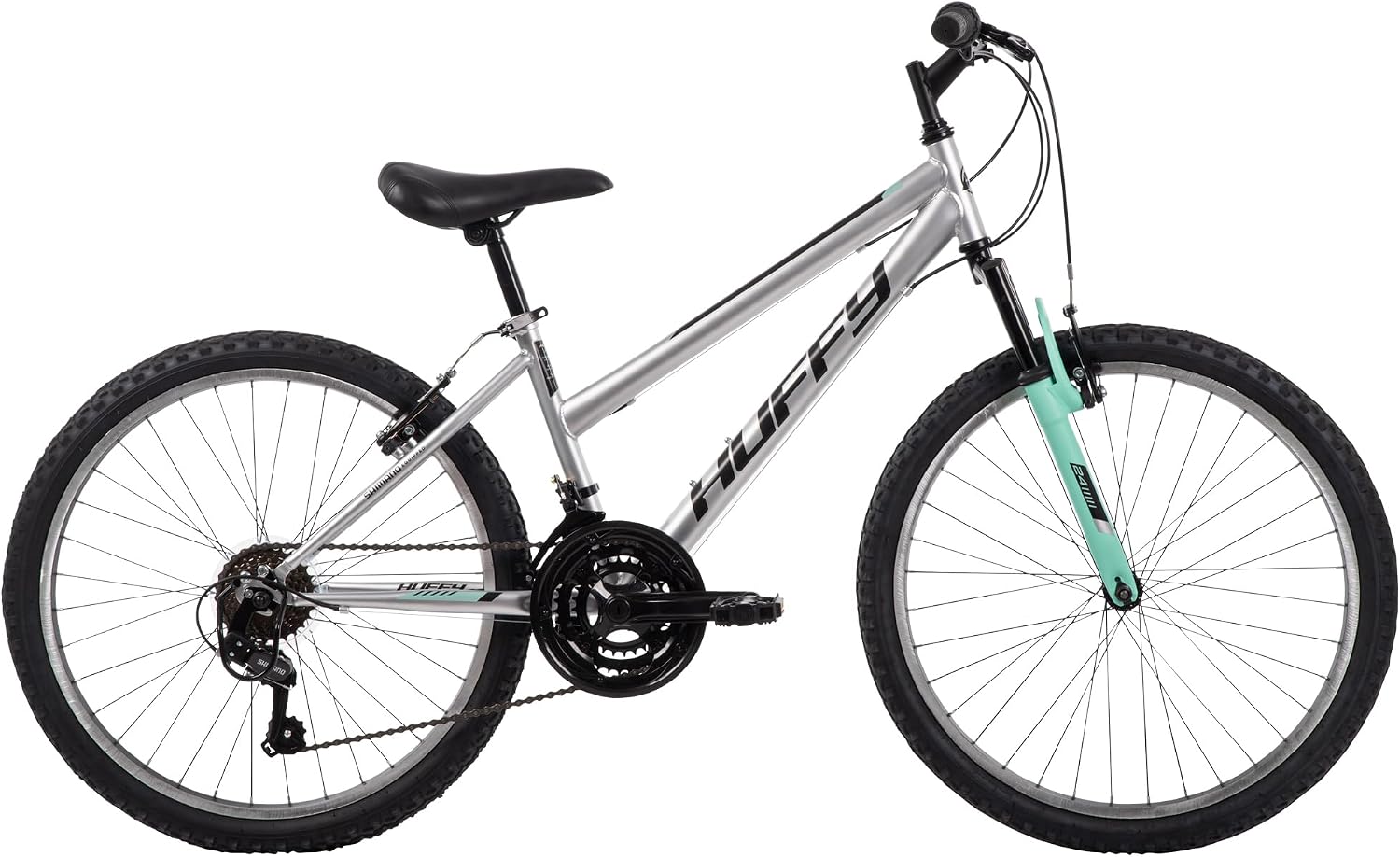 Huffy Stone Mountain Bike for Men and Women, 20'/24'/26', 6-Speed (20') or 21-Speed, Front or Dual Suspension (Varies), Multiple Colors, Adjustable Saddle, Shimano Equipped, All-Terrain Tires