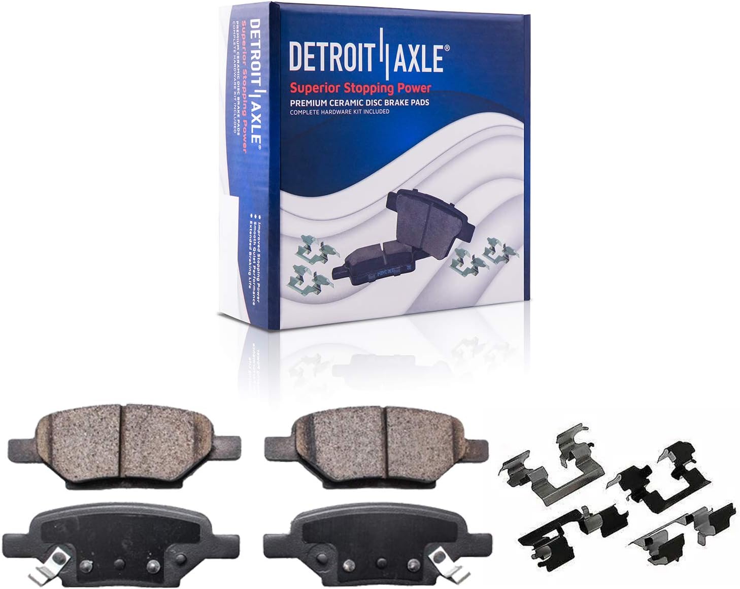 Detroit Axle - Brake Kit for 04-12 Chevrole Malibu, 06-10 Pontiac G6, 07-09 Saturn Aura, Disc Brake Rotors Ceramic Brakes Pads Rear Brake Calipers Replacement: 11.65' inch Front & 10.63' inch Rear