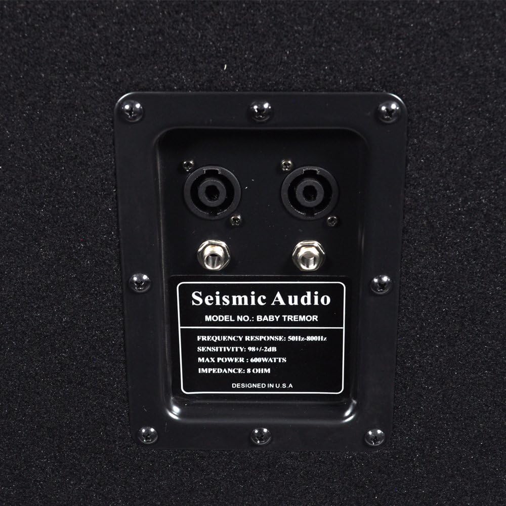 Seismic Audio - Baby-Tremor_Empty-Pair - Pair of Empty 15' Subwoofer Cabinets - PA/DJ/Band Live Sound Loudspeakers