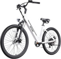Gotrax Dolphin 26' Electric Bike, Max Range 30Miles(Pedal-assist1) & 20Mph Power by Peak 500W, 5 Pedal-Assist Levels & Front Suspension, 7-Speed&Boost Mode, City E-Bike for Adult, Step-Thru Bicycle