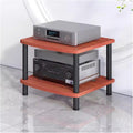 Heavy Duty Audio/Video Media Stand - Modern 2/3/4 Tier Stereo Rack Cabinet for Home/Living Room, Electronics Equipment Shelf Unit (Brown, 44cm Height)