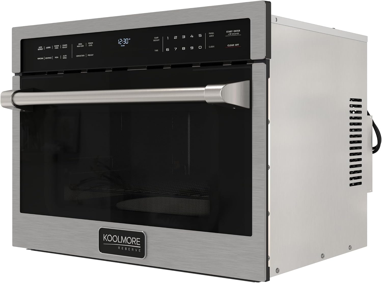 KoolMore Reserve 24 in. Built-In Microwave Convection Oven with Air Fry, 3-in-1 Combo, Sensor Cook, Soft-Close Door, 1.6 cu. ft. in Stainless Steel