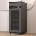 Media Storage Cabinet with Rack, Console Cabinet for DVD Players & Game Consoles, Audio Tower Organizer, DVD Display Unit, Gray, 52x55x126cm - Perfect for Home Entertainment