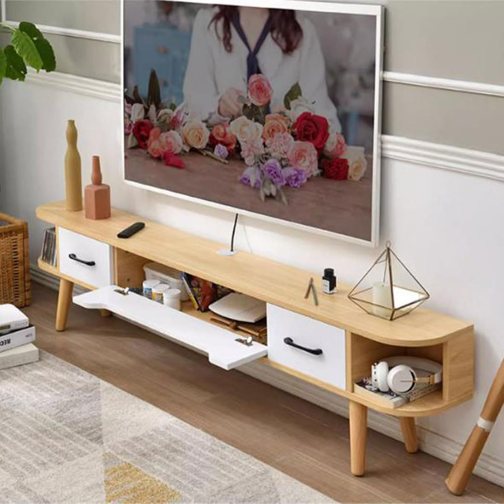 TV Table Unit for TVs, Wall Mounted TV Cabinet Floating TV Shelf Wall Shelf Entertainment Center Storage Cabinet Book Shelf Media Gaming TV Console Goods Rack Audio-visual Equipment Shelves 150cm