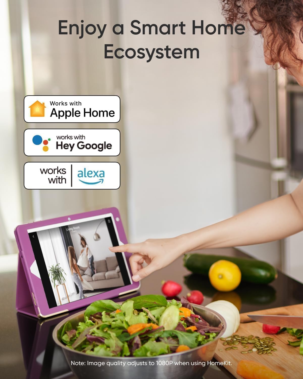 eufy Security 4K Indoor Camera E30 -No Subscription,360° Pan Tilt,AI Auto Tracking,Color Night Vision,Pet/Baby/Nanny Camera with Two-Way Audio,AI Human/Pet Detection,Works with HomeKit((2-Pack)