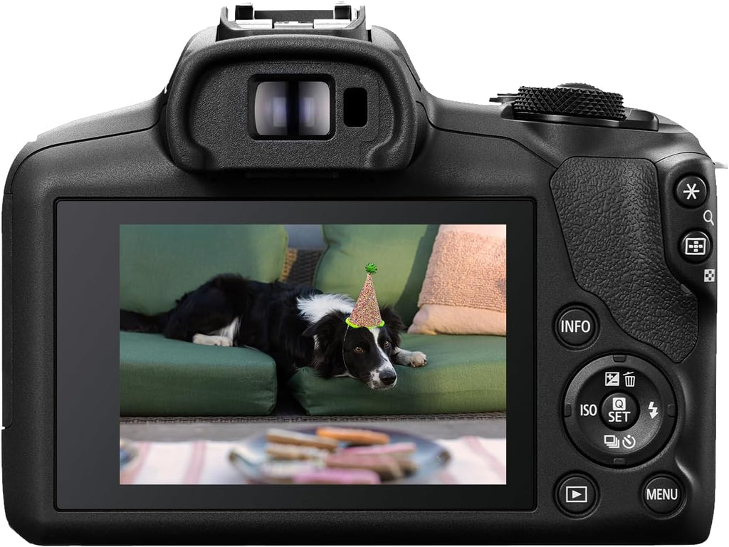 Canon EOS R100 Mirrorless Camera, RF Mount, 24.1 MP, DIGIC 8 Image Processor, Continuous Shooting, Eye Detection AF, Full HD Video, 4K, Small, Lightweight, Wi-Fi, Bluetooth, Content Creation