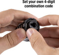Master Lock Black Set Your Own Combination Bike Lock, Metal Cable_Lock has a Weather Resistant Vinyl Coating for Outdoor Durability, 5 Feet Long, 8370D (Pack of 6)