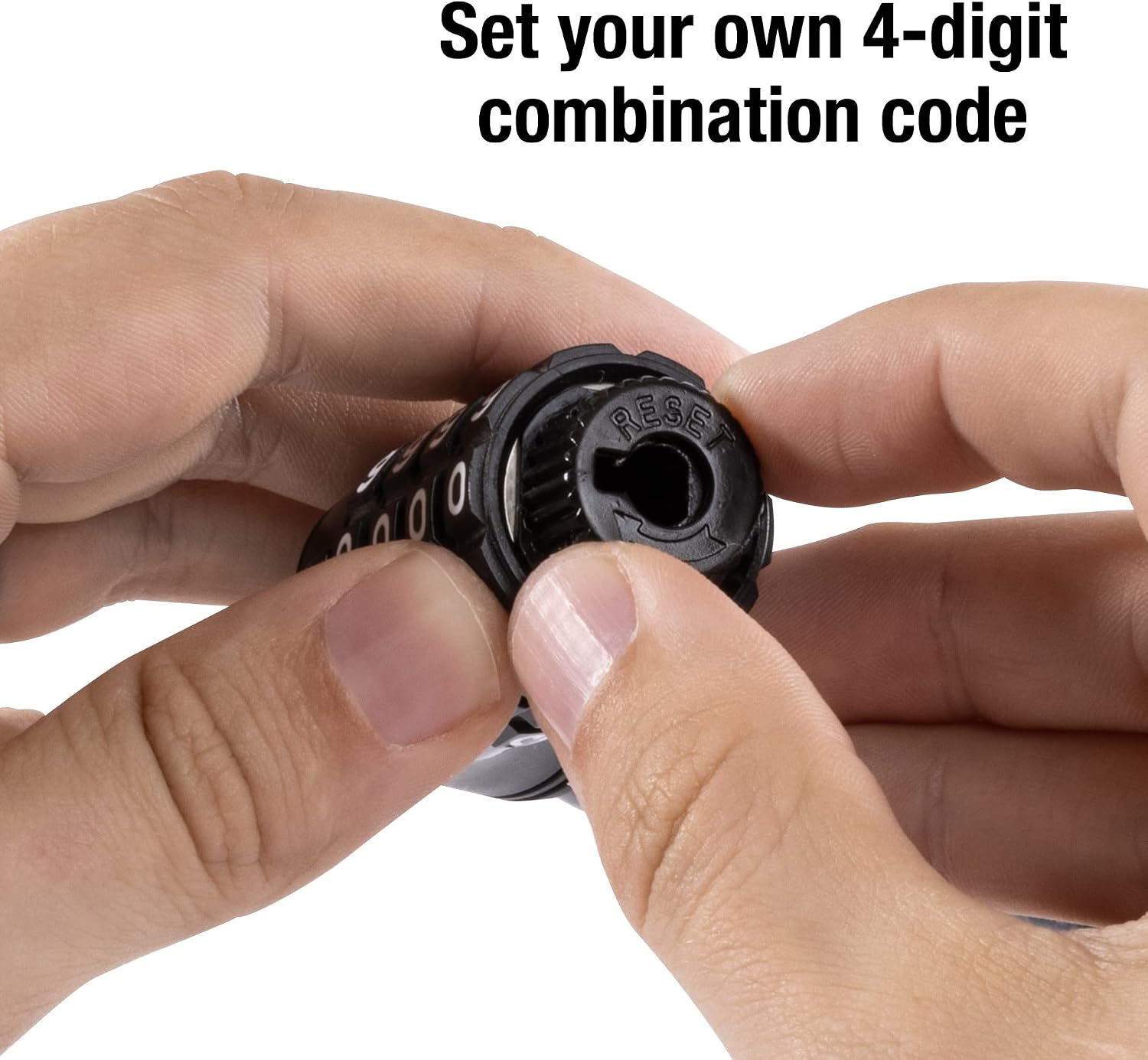 Master Lock Black Set Your Own Combination Bike Lock, Metal Cable_Lock has a Weather Resistant Vinyl Coating for Outdoor Durability, 5 Feet Long, 8370D (Pack of 6)
