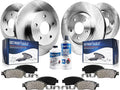 Detroit Axle - Brake Kit for 2012-2016 Honda CR-V, Disc Brake Rotors Ceramic Brakes Pads Front and Rear 2013 2014 2015 Replacement
