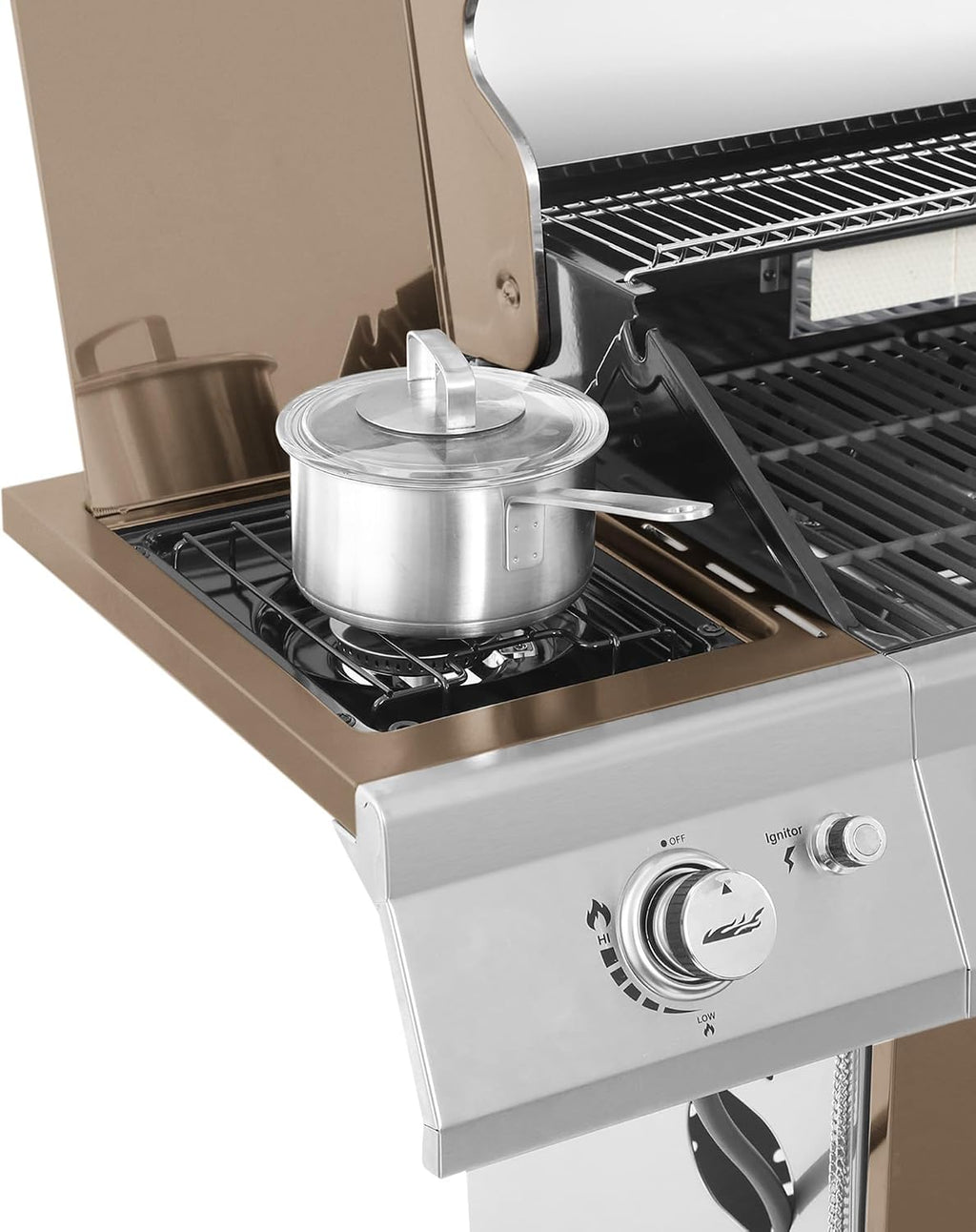 Royal Gourmet GA5403C 5-Burner Propane Gas Grill with Side Burner & Warming Rack, Outdoor BBQ Grill with 74,000 BTUs Output & 738 Sq. in. Cooking Area for Outdoor Barbecue, Coffee
