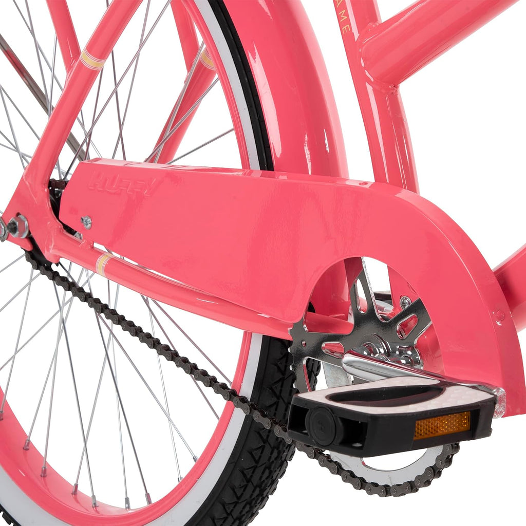 Huffy Cruiser Bike, Fairmont or Woodhaven Model, 20/24/26 Inch Sizes, Perfect for Casual Rides, Ergonomic Design, Rear Rack and Basket on Woodhaven Model, Simple Coaster Brakes, Multiple Color Options