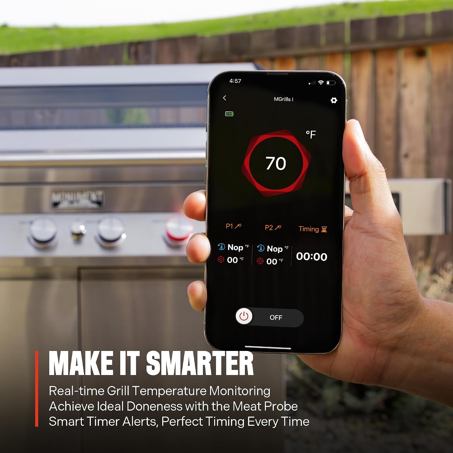 Monument Grills 6+1 Burner Smart Propane Gas Grill, Denali 605Pro Stainless Steel Grill 78,000 BTU Outdoor Barbecue Grill with Side Burner, Pizza Stone, Round Cooking Plate & Grid, Cover, Rotisserie