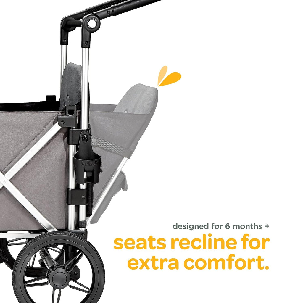 Larktale caravan - Double Seater Collapsible Wagon, All-Terrain Stroller Wagon for Kids, Baby, Toddler