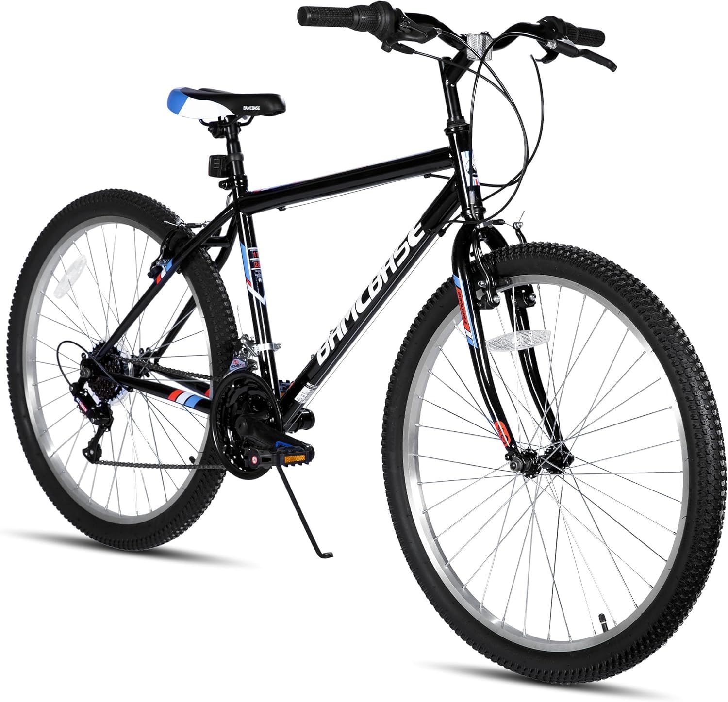 HILAND Adult 26 Inch Mountain Bike, Mens Womens Bicycle, High-Carbon Steel Frame Mountain Bicycle, Sport MTB for Adults, Multi-Color